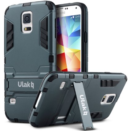 ULAK Galaxy S5 Case Slim Case Hybrid Case with Kickstand for Samsung Galaxy S5 51 inch 2014 Release Dark Blue