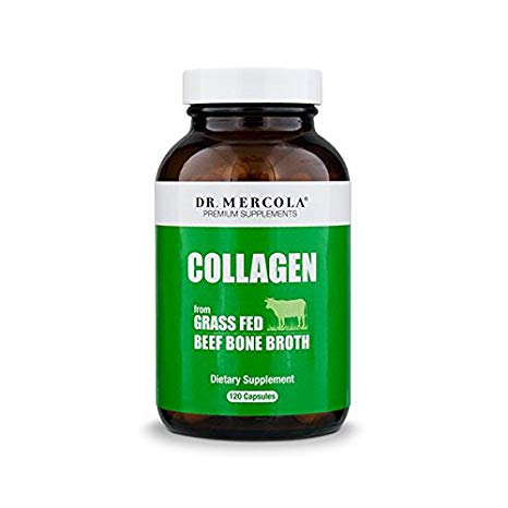 Dr. Mercola Collagen from Grass Fed Beef Bone Broth - 120 Capsule - For Hair Skin and Nails