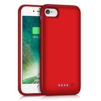 Battery Case for iPhone 6S 6 6000mAh, Rechargeable Charging Case for iPhone 6 External Charger Cover iPhone 6S Battery Pack Apple Power Bank [4.7 inch] (Red)