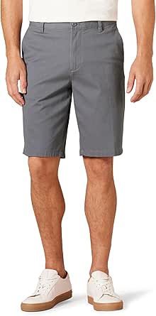 Amazon Essentials Men's Slim-Fit 11" Flat-Front Comfort Stretch Chino Short