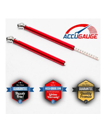 2 PACK - Milton Style Pencil Gauge - by AccuGauge [ Tire Pressure Gauge Multi Pack ] Accurate & Reliable Everytime [ Lifetime Warranty ] - Air Pressure Gage - Lifetime Guarantee - High Accuracy Calibration - Best Air gauge