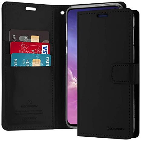 Galaxy S10e Case [Drop Protection] Goospery Blue Moon Diary [Slim Fit] Wallet Case [Card Slots] Stand Flip Cover [Magnetic Closure] for Samsung Galaxy S10e (Black) S10L-BLM-BLK