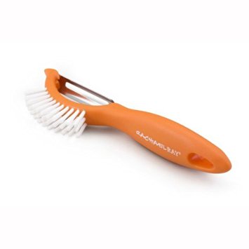 Rachael Ray Tools 3-in-1 Vegetable Peeler/Brush "Veg-A-Peel", Orange