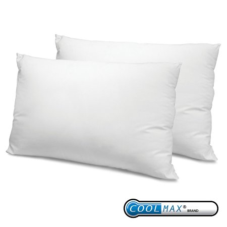 BioPEDIC Coolmax Luxurious 400-Thread Count 2pk Bed Pillows, King