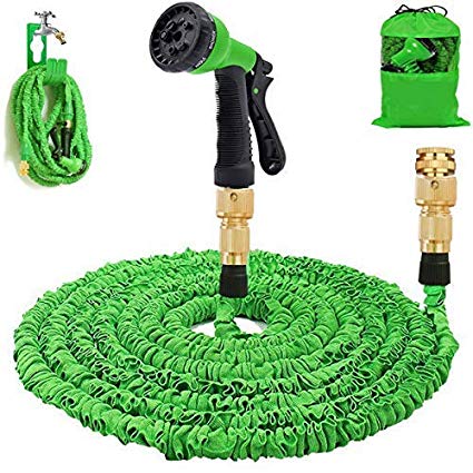 AILUZE 50FT Garden Hose - Expanding Garden Water Hose Pipe with 8 Function Spray Gun | 3 Times Expandable Watering Hose | Flexible Magic Hose Anti-leakage Lightweight Easy Storage (Green)