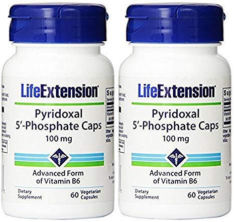 Life Extension Pyridoxal 5-Phosphate 100 Mg Vegetarian Capsules, 60-Count (120)