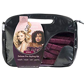 Curlformers Hair Curlers Deluxe Range Spiral Curls Styling Kit, 40 No Heat Hair Curlers and 2 Styling Hooks for Medium Length Hair up to 14 inches (35cm) long
