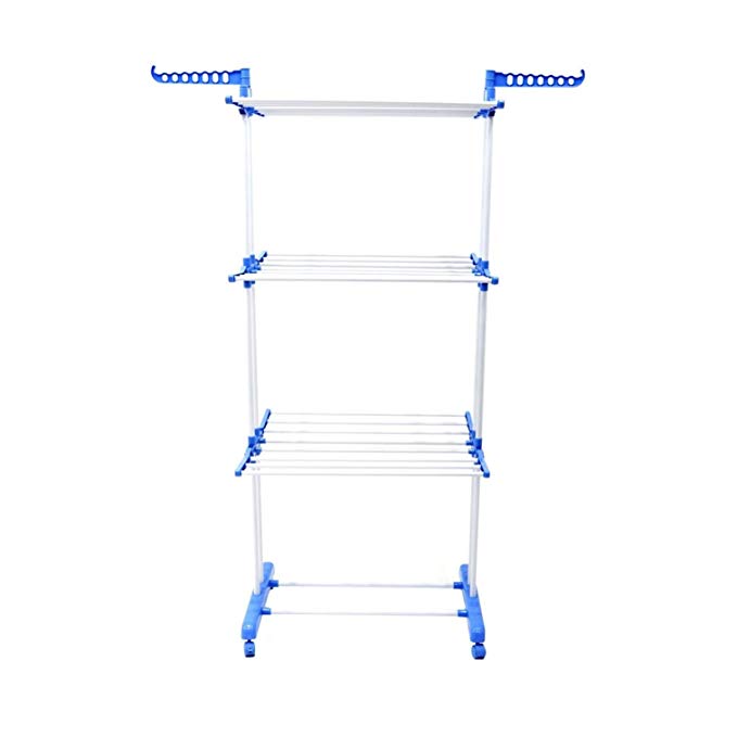 Oypla 3 Tier Indoor Folding Clothes Airer Laundry Hanger Dryer Rack