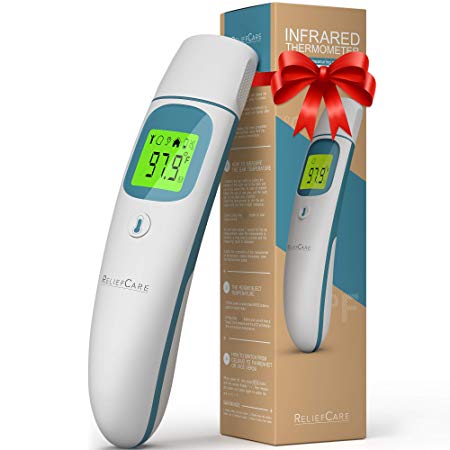 Forehead and Ear Digital Infrared Thermometer Dual Function Temporal Forehead Toddler Thermometer in Ear Temperature Thermometer - Instant Medical Thermometer with Fever Alarm for Baby Kids Toddler