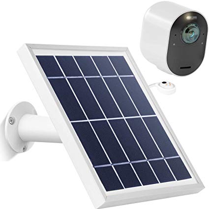 Arlo Accessory, Solar Panel Charger with Outdoor Magnetic Power Charging Cable for Arlo Ultra, Adjustiable Mount Waterproof Charge Continuously for Your Surveillance Camera (Silvery)