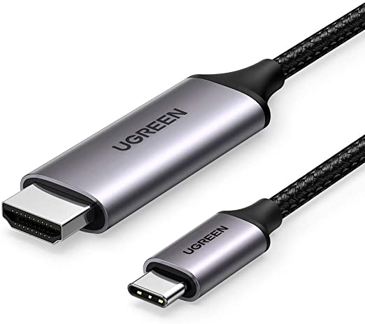 UGREEN USB C zu HDMI Kabel 4K@60Hz Thunderbolt 3 kompatibel Typ C auf HDMI Kabel Adapter kompatibel mit MacBook Pro 2020, iPad Pro 2020, Surface Go 2, Surface Pro 7, S20 usw.(2m)