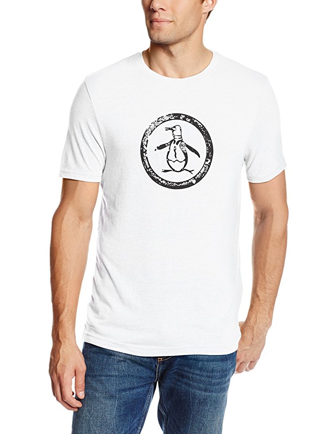 Penguin Men's Triblend Distressed Circle-Logo T-Shirt