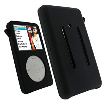 Jing-Rise iPod Classic Case Silicone Skin Cover Case For iPod Classic 80GB 120GB and iPod Classic third generation 160GB launched in Sept 2009(Black)