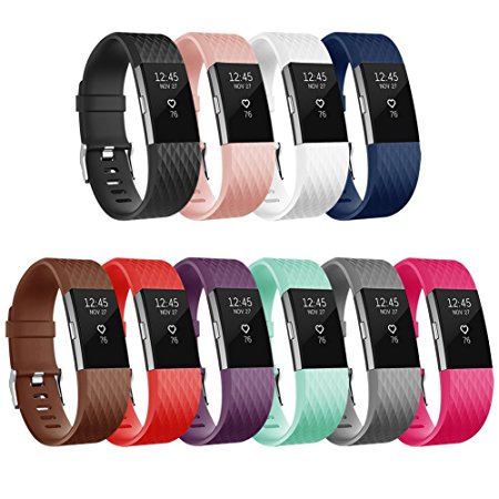 Vancle Bands for Fitbit Charge 2 Special Edition, Adjustable Replacement Accessory Sport Wrist Band (No Tracker)