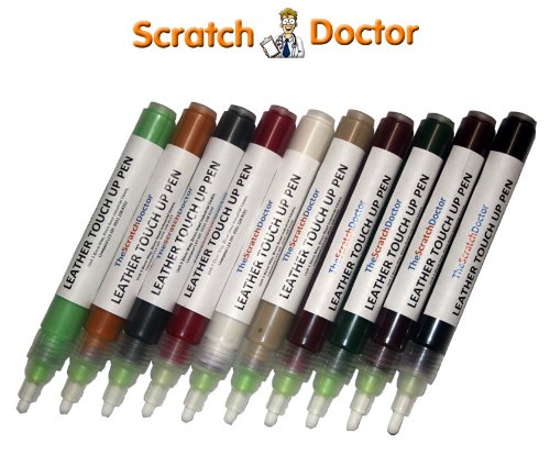 ALL IN ONE Leather Touch Up Pen. Dye Stain Pigment Paint Colour Repair (Dark Brown)
