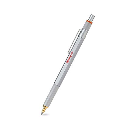 rOtring 800 Retractable Ballpoint Pen, Medium Point, Silver