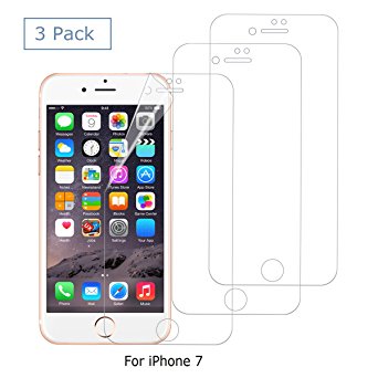 3-PACK iPhone 7 Screen Protector Full coverage HD Clear Protective Film for Apple iPhone 7 (4.7 inch)- Anti Explosion - Super Flexible Film