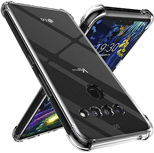Raysmark LG V50 ThinQ Case, LG V50 Case, [Anti-Scratches] Flexible Crystal Clear TPU Ultra [Slim Thin] Gel Premium Soft Bumper Rubber Protective Case Cover Compatible for LG V50 ThinQ/LG V50 (Clear)
