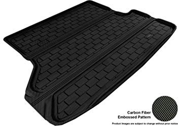 3D MAXpider Cargo Custom Fit All-Weather Floor Mat for Select Toyota Highlander Models - Kagu Rubber (Black)