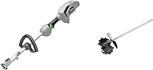 EGO Power  CTA9500 9.5-inch Cultivator Attachment for EGO 56-Volt Lithium-ion Multi Head System,White & PH1400 56-Volt Lithium-ion Power Head - Battery and Charger not Included, Grey