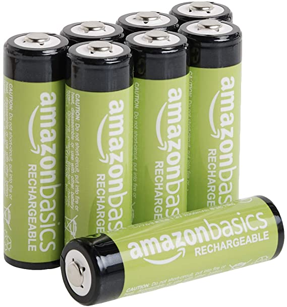 AmazonBasics AA Rechargeable Batteries (8-Pack) Pre-charged - Battery Packaging May Vary