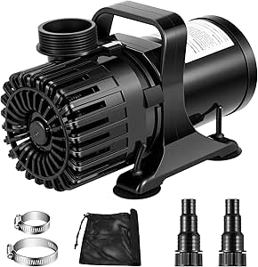 VIVOSUN 1800 GPH Submersible Water Pump with Barrier Bag, 100W Pond Pump with 14FT. Lift Height, Ultra Quiet Aquarium Pump for Pond, Waterfall, Fish Tank, Statuary, Hydroponic