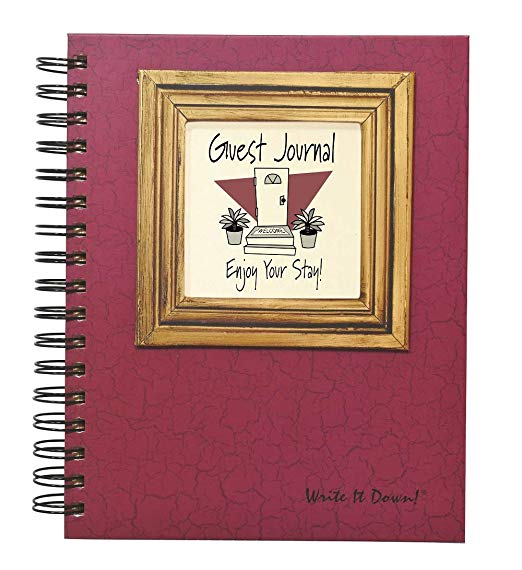 Write It Down Journals Unlimited, Series Guest or Visitors Journal - Cranberry Hard Cover
