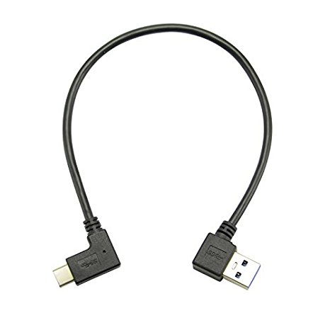 Goliton? Left 90 Degree Elbow USB 3.0 Male to USB 3.1 Type C elbow Data Line Cable