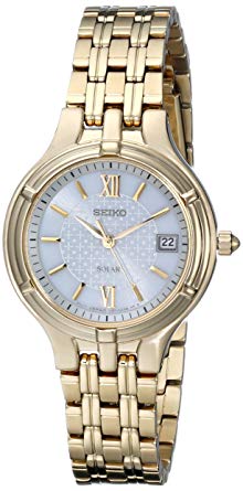 Seiko Women's Goldtone Solar Calendar Watch