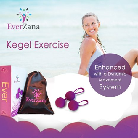 Everzana Kegel Ball Exercise System Ben Wa Balls (Purple)