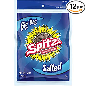 Spitz Salted Sunflower Seeds, 6 oz Bag (Pack of 12)
