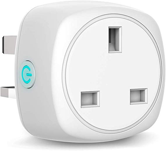 Smart Plug 13A WiFi Socket Aoycocr Mini Outlet Compatible with Alexa, Google Home & IFTTT, APP Romote Control, Schedule & Timer Function, Energy Monitoring Wireless Socket, No Hub Required(1 Pack)