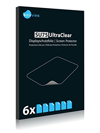6x Savvies Ultra-Clear Screen Protector for Smok G-Priv 220, accurately fitting - simple assembly - residue-free removal