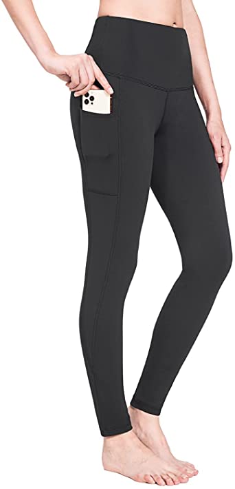 BALEAF Fleece Lined Leggings for Women Water Resistant Winter Warm Tights High Waisted Yoga Hiking Pants with Pockets