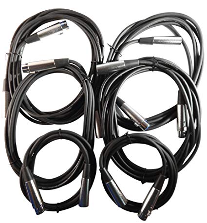 Your Cable Store XLR/Mic Cable Kit Two 6 ft, Two 10 ft and Two 15 Foot XLR Patch Cables