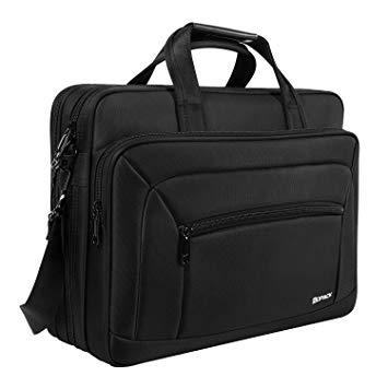 KOPACK Expandable Laptop Briefcase Large 17 17.3 Inch Messenger Bag Water Resistant Scratch-Resistant Nylon Multi-Functional Computer Bag Shoulder Bag Men