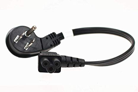 SF Cable Low Profile NEMA 5-15P to C5 Right Angle Power Cord, 2 feet