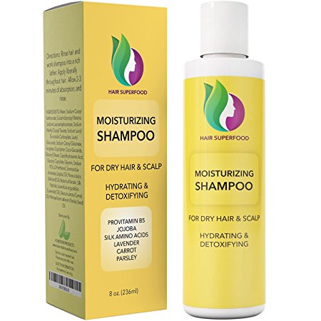 Moisturizing Shampoo For Dry Hair - Treatment For Damaged Hair   Dry Scalp - Natural Dandruff Hair Care For Women   Men - Reduce Frizz   Support Hair Growth - Pure Peach Kernel   Jojoba Make Hair Soft