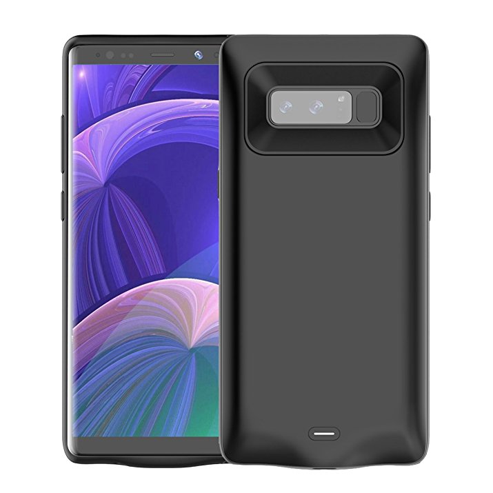 Galaxy Note 8 Battery Case 5500mAh, Himino Extended Battery Charger Case Rechargeable Power Bank Battery Charging Case for Samsung Galaxy Note 8 (New-Black)