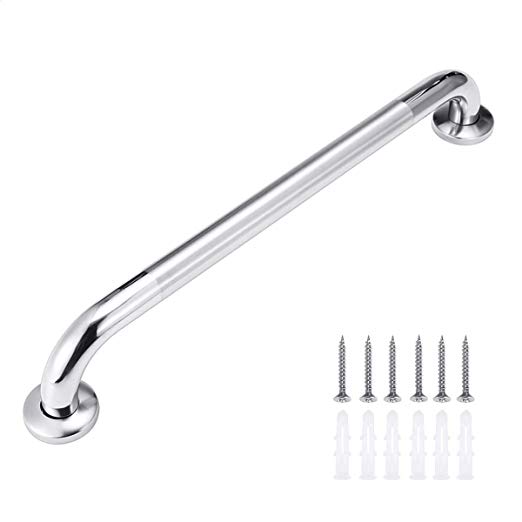 KINGSO Bathroom Grab Bar Bathtub Handrail Shower Handgrip Safety Handle for Elderly Helping Handle Stainless Steel Chromed (18 inch)