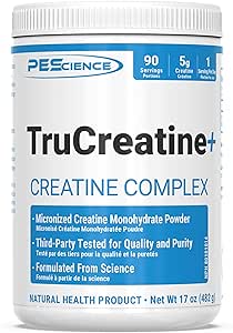 PEScience Trucreatine  Powder, Premium Creatine Monohydrate, 90 Servings