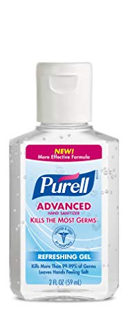 PURELL Advanced Hand Sanitizer, Refreshing Gel, 2 fl oz Portable, Travel sized Flip Cap Bottles (Pack of 24) – 9650-24-CMR