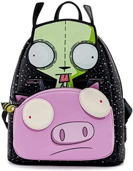 Loungefly Nickelodeon Invader Zim Gir Pig Doom Womens Double Strap Shoulder Bag Purse