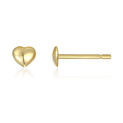 PAVOI 14K Gold Plated Dainty Mini Bar, Heart and Star Stud Earrings