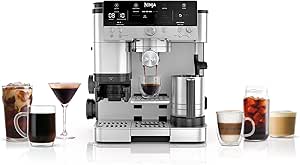 Ninja Espresso Machine, Luxe Café Premier Series, Drip Coffee Maker and Rapid Cold Brew, Integrated Grinder, Assisted Tamper, Hands-Free Frother, for Cappuccinos and Lattes, Dairy or Non-Dairy, ES601