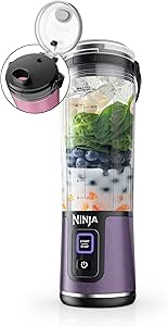 Ninja Blast Portable Blender, Cordless, 18oz. Vessel, Personal Blender for Shakes & Smoothies, BPA Free, Leakproof Lid & Sip Spout, USB-C Rechargeable, Dishwasher Safe Parts, Metallic Purple, BC151PL