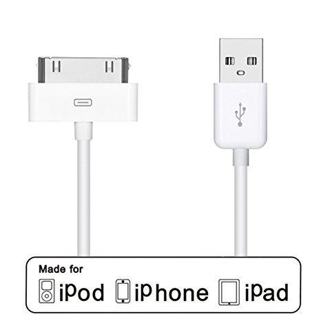 Kimitech iPhone 4/4S Cable, USB Data Sync Cable for iPod, iPhone 2G 3G 3GS, iPhone 4, iPod Touch 2nd 3rd 4th Generation iPod Nano 4th 5th 6th Gen All iPhone