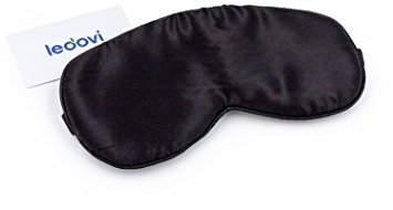 ledovi® Pure Silk Sleep Mask PS09 - Ultra Soft Feeling & Lightweight - Adjustable Strap to Fit Most Sizes - Ideal for Travelers - Sleep Satisfaction Guaranteed