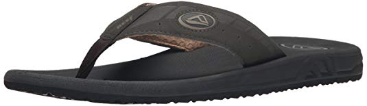 Reef Mens Sandals Phantom | Athletic Flip Flops for Men with Contoured Footbed | Waterproof