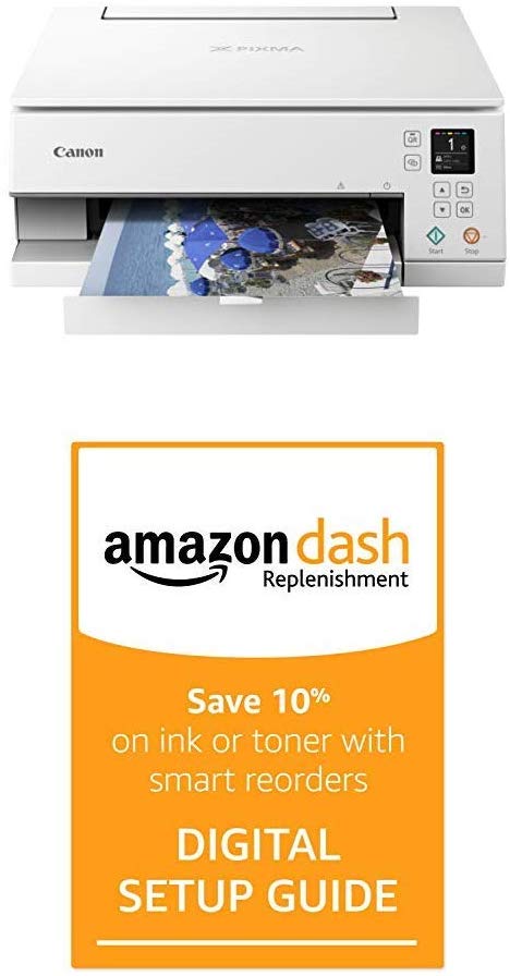 Canon Pixma TS6320 WH, Amazon Dash Replenishment Enabled with Dash Replenishment Digital Setup Guide